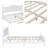 Modern Rustic Solid Wood Platform Bed with Durable Slat Support-437724207-437724205