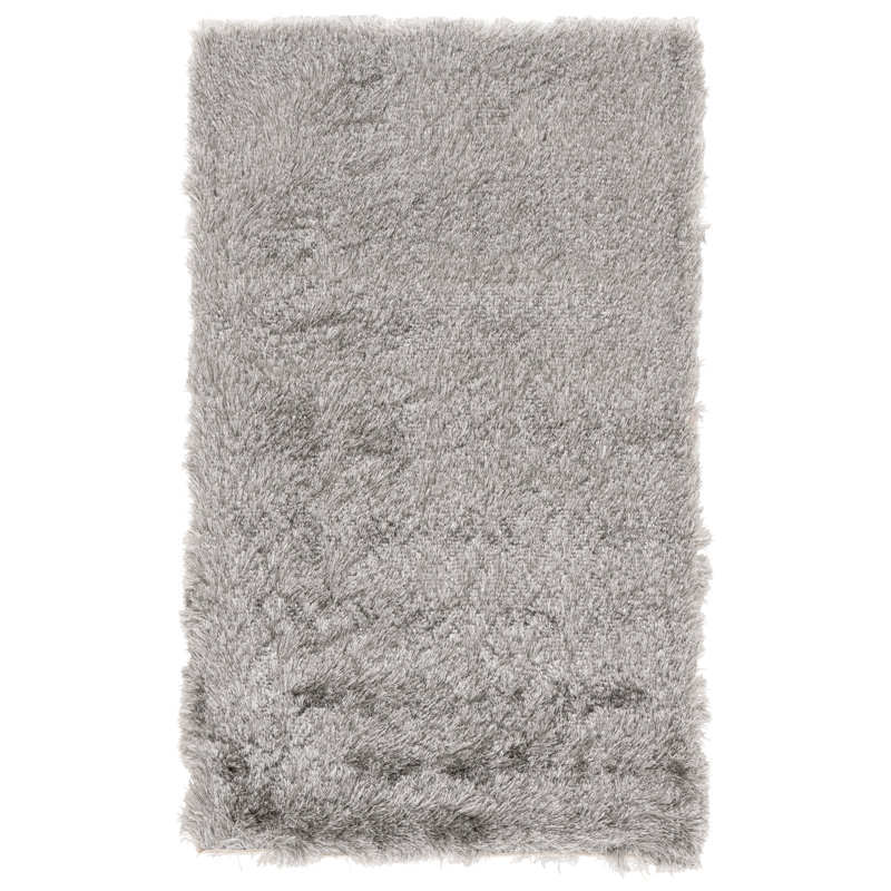Cimah Shag Hand Tufted Performance Solid Color Rug, Rectangle 3' x 5'