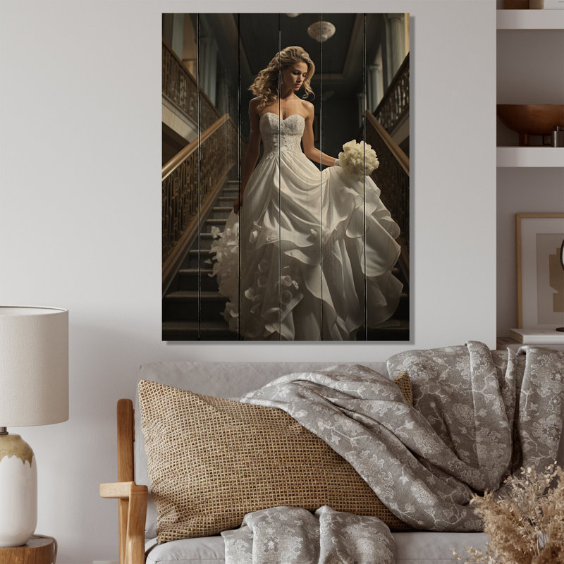Élégance de mariée Chelon, impression sur bois, H 32 po x l 24 po x P 0,78 po