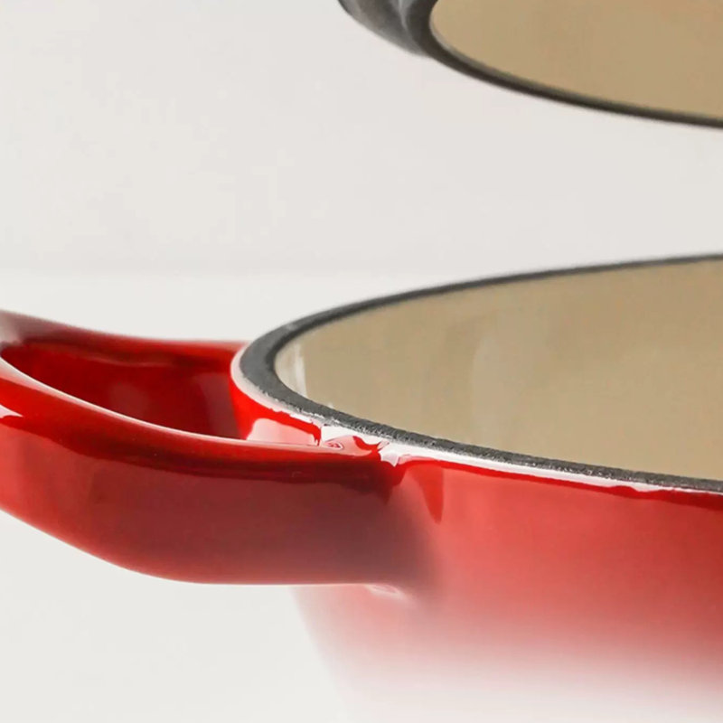 Batterie de cuisine 11 pièces en fonte émaillée, Rouge