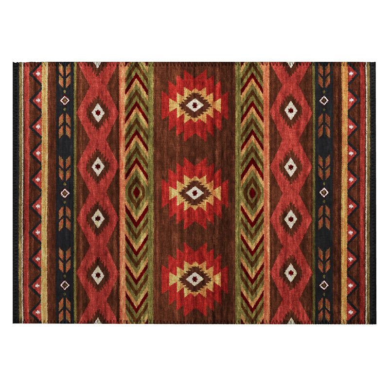 Binderveld Washable Indoor / Outdoor Rug, Rectangle 1'8" x 2'6"