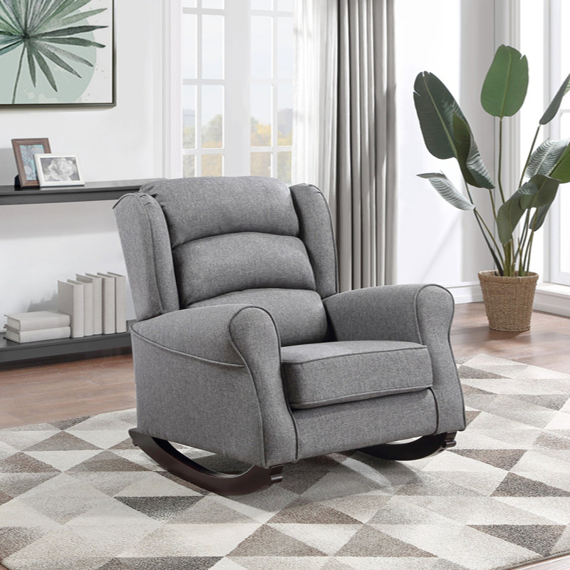 Chaise berçante Fabien, Gris clair
