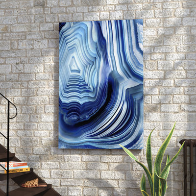 «Agate Indigo I» par Danielle Carson, reproduction sur toile tendue sur châssis