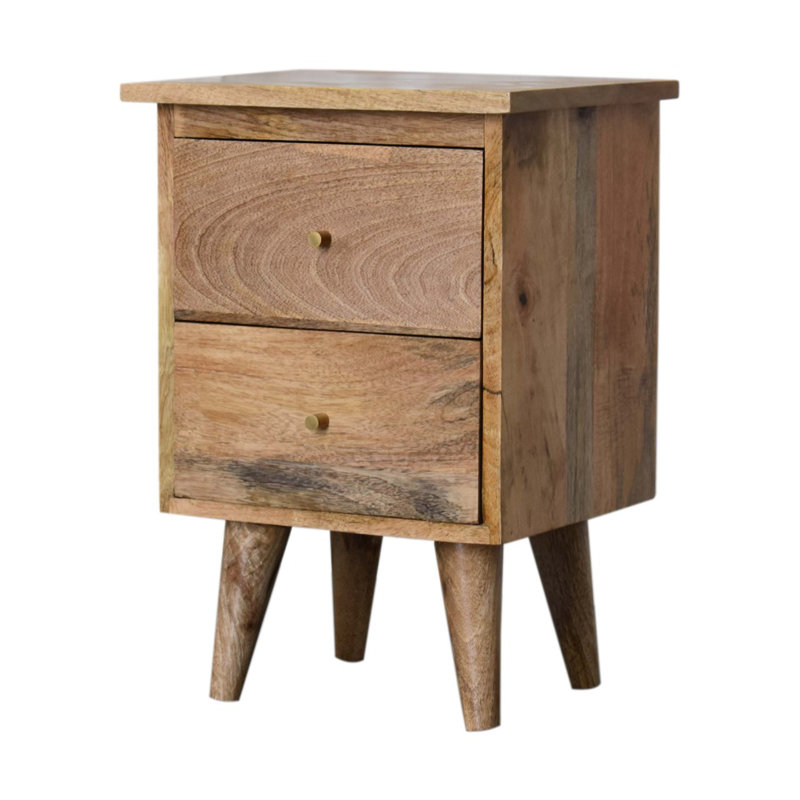 Lodgeste 35cm W Solid Wood Bedside Table