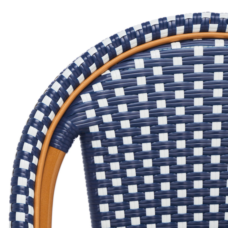 Chaise d'appoint Popplewell, Or / bleu marine-blanc