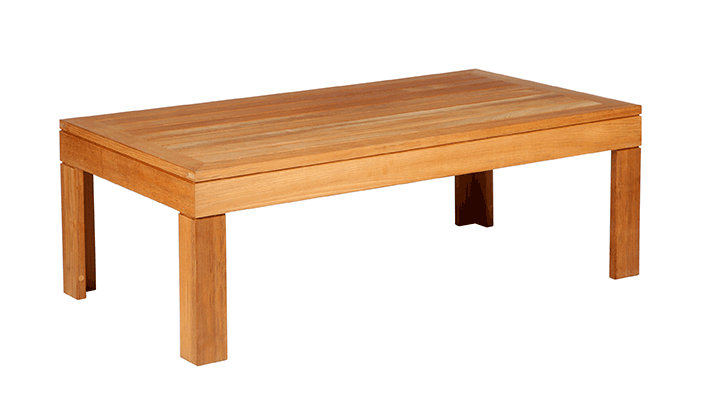Linear Outdoor Teak Coffee Table, 47"