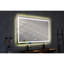 60" X 36" Fog Led Bathroom Mirror With 3 Colour Choices, Wall Mounted, Stepless Dimmable, Front And Backlight, Memory, White Aluminium Glass, 62 Lb, Good For Bathroom's Decor Options, Suitable-1170780342