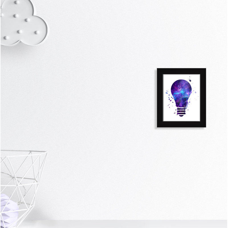 Décoration murale pour enfants light vagues, H 12 po x l 10 po x P 0,63 po, Cadre noir