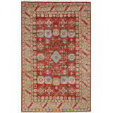 Coral Hand-Knotted Wool Harmony Classic Traditional Modern Geometric Contemporary Carpet Rug