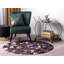 Nielson Round 140 cm x 140 cm Polka Dots Cowhide Hand Woven Area Rug