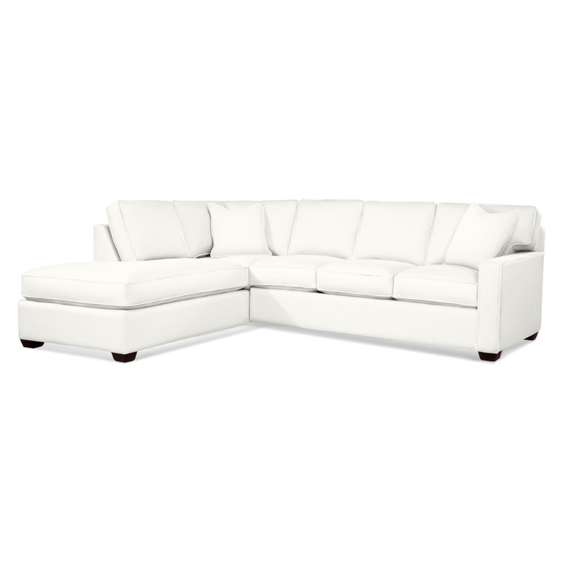 Ellora Upholstered Chaise L-Sectional, Left Hand Facing, Java, Elite Ivory; 0321-91