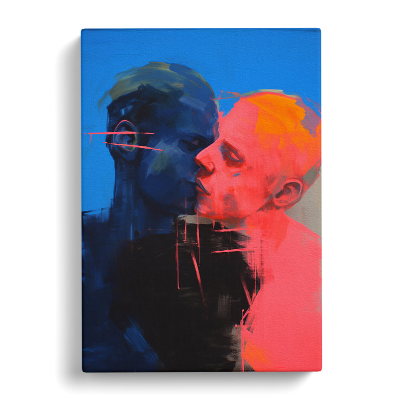 Two Men In Love Gestural No.3 - No Frame Print, 76cm H x 50cm W x 3cm D