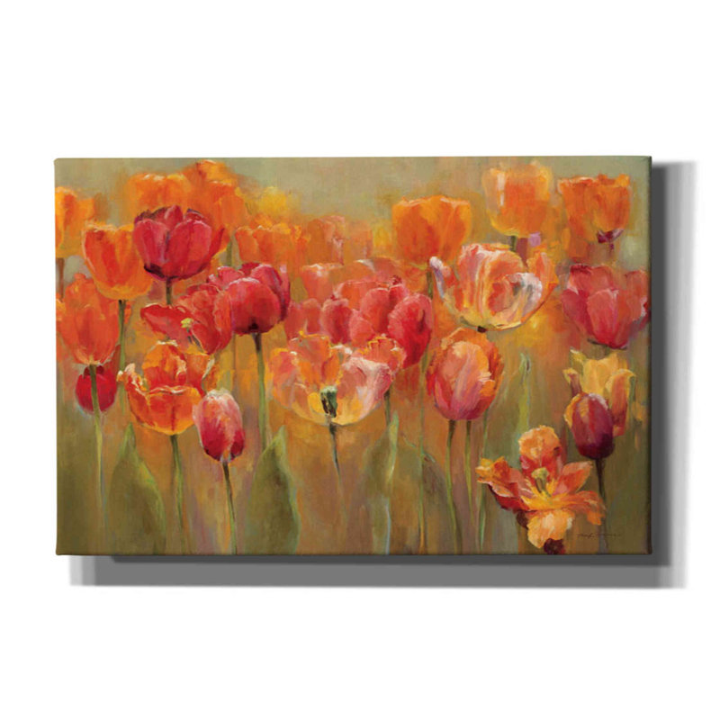 «Tulips In The Midst III» par Marilyn Hageman, art mural sur toile, H 12 po x l 18 po x P 0,75 po