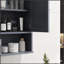 Armoire murale de salle de bain Kleankin Farmhouse avec tablette ouverte et intérieur réglable, parfaite pour le rangement organisé et l'esthétique moderne.