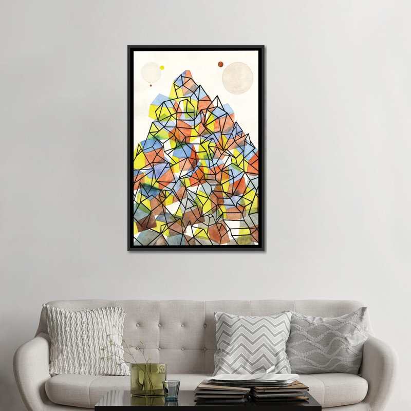 « domus », impression sur toile, H 26 po x l 18 po x P 1,5 po, Toile avec cadre noir, Pas de tapis