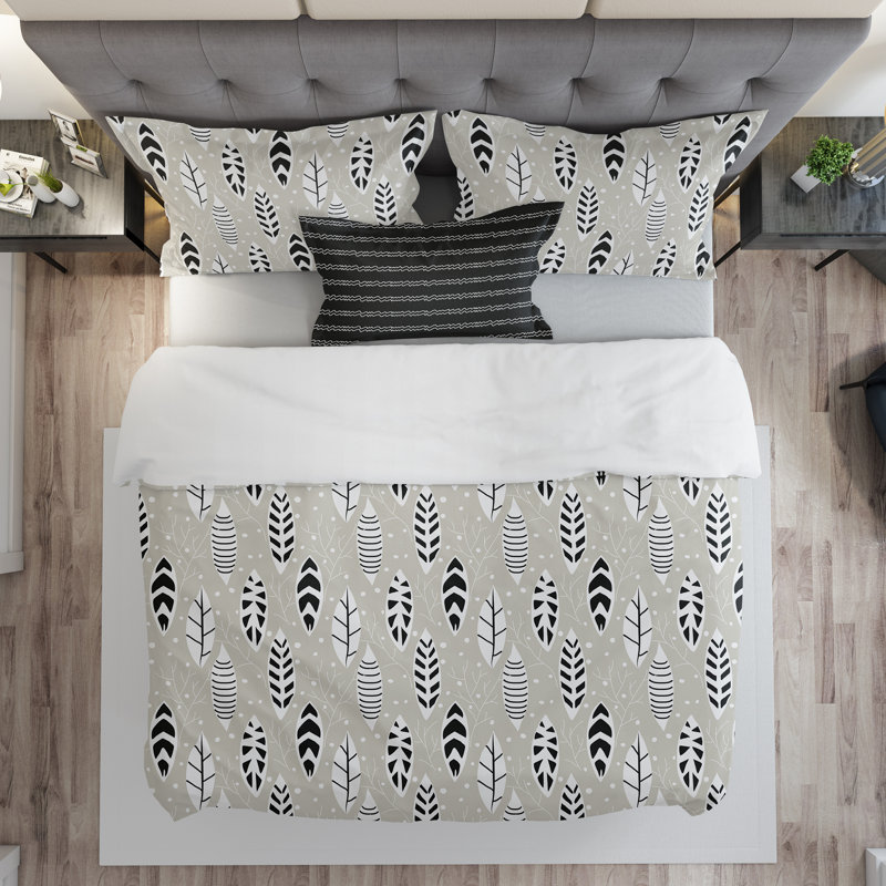 Ensemble de housse de couette Myla, Housse de couette très grand + 2 taies décorativ, Sauge