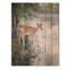 Cerf au bord du lac, campagne I - Art mural moderne sur bois de pin naturel-688763937
