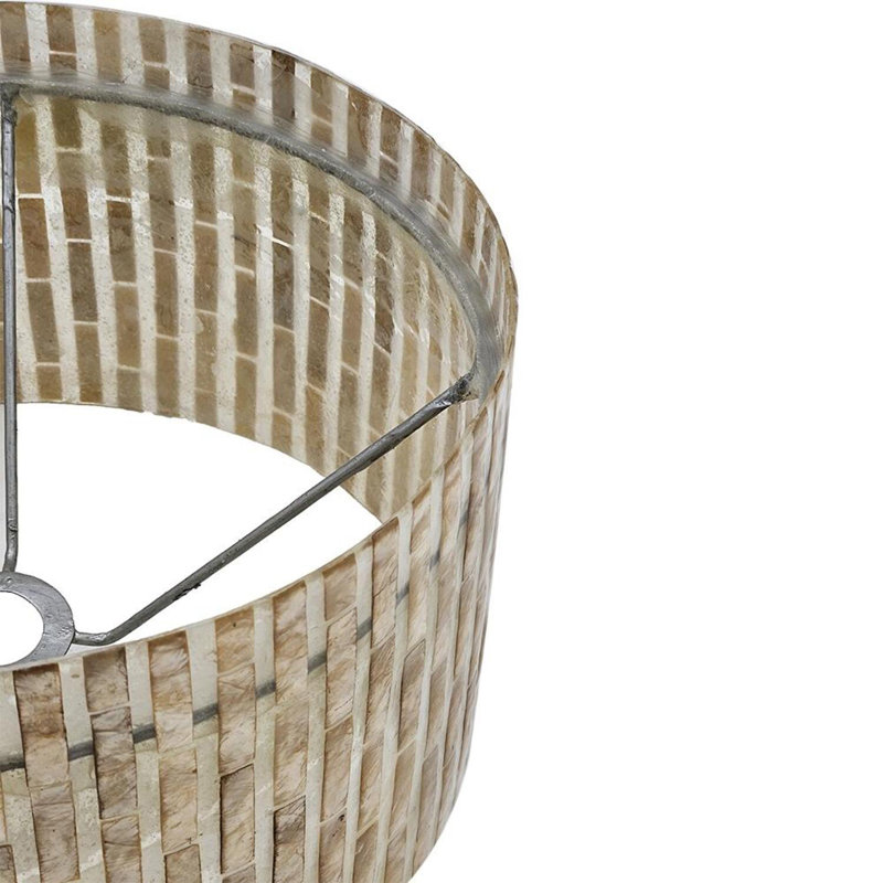 Abat-jour tambour 7,1 "en beige / brun
