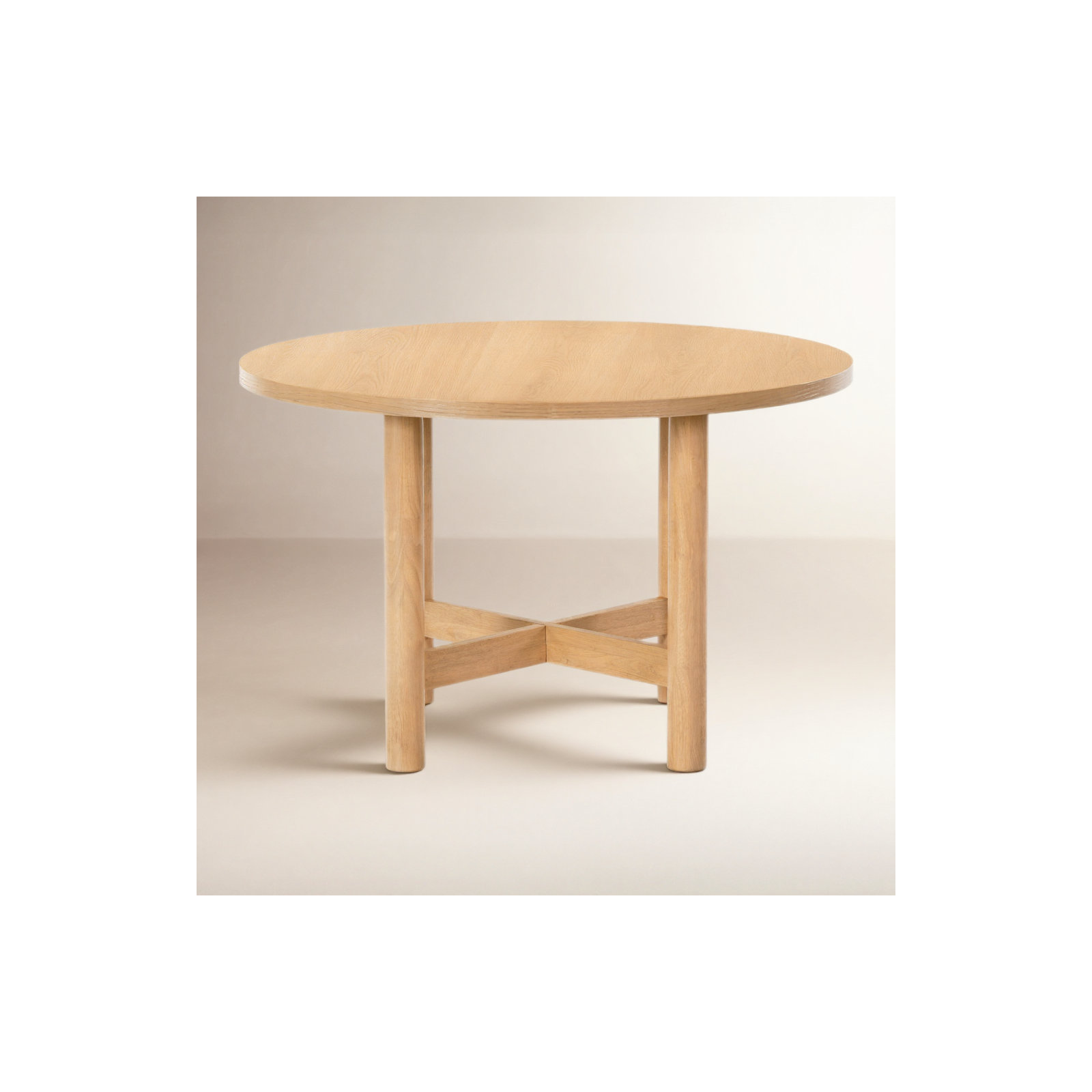  47" Round Dining Table, Natural