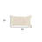 Beige Botanical Pattern Embroidered Lumbar Pillow