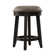 Bronzavia Accent Stool w/ Tobacco Leather