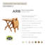 Outdoor Square Teak Side Table