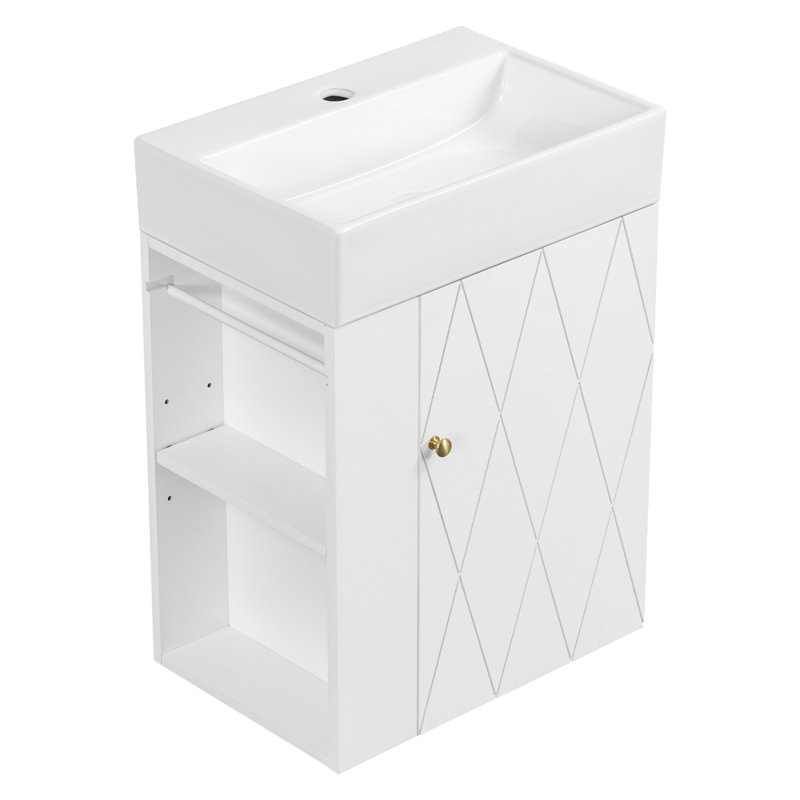 20" Bathroom Vanity with Sink, White