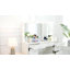Coiffeuse avec miroir, 11 tiroirs, station de charge, 3 modes d'éclairage-465836689