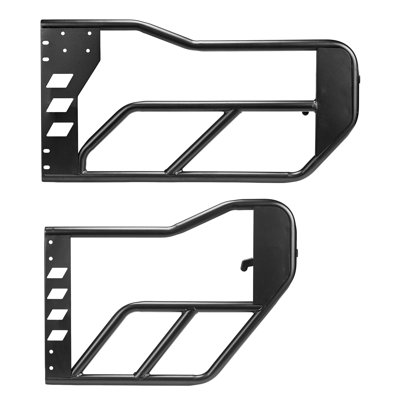 Jeep Tube Doors, 4-Door, Compatible with 2007-2018 Jeep Wrangler JK Unlimited, Alloy Steel Off Road Front & Rear Tubular Half Doors with Storage Bag, Rubber Pads, Heavy-Duty Hinges and OE Latch