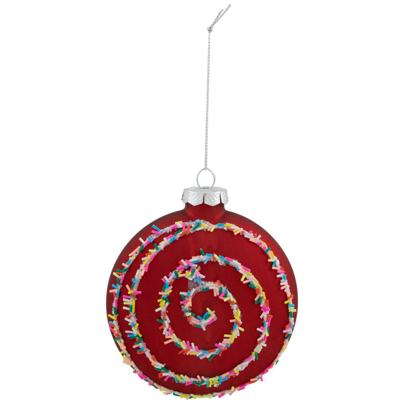 Christmas Cookie Glass Ornaments - 3.75" - Multi-Color - 6Ct