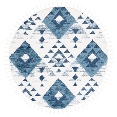 Imraan Tassel Shag Performance Geometric Rug