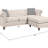 Beige Fabric Reversible Sectional Sofa (Sectional)
