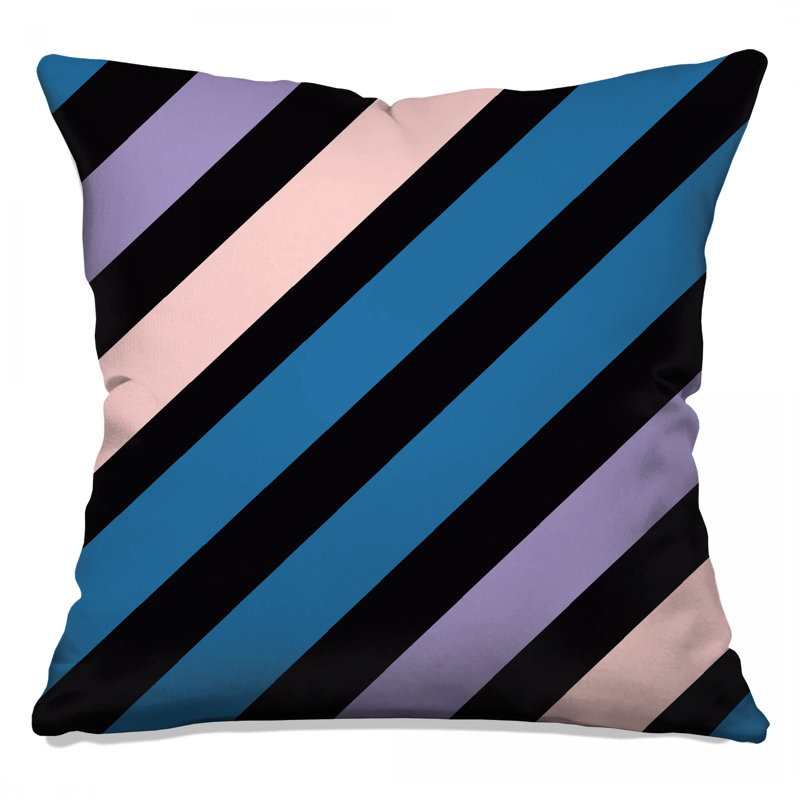 Coussins décoratifs à rayures diagonales, 16 x 16 pouces