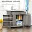 Buffet Farmhouse, armoire à café avec porte de grange et tablette réglable-915200072