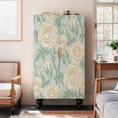 Armoire de rangement à motif floral