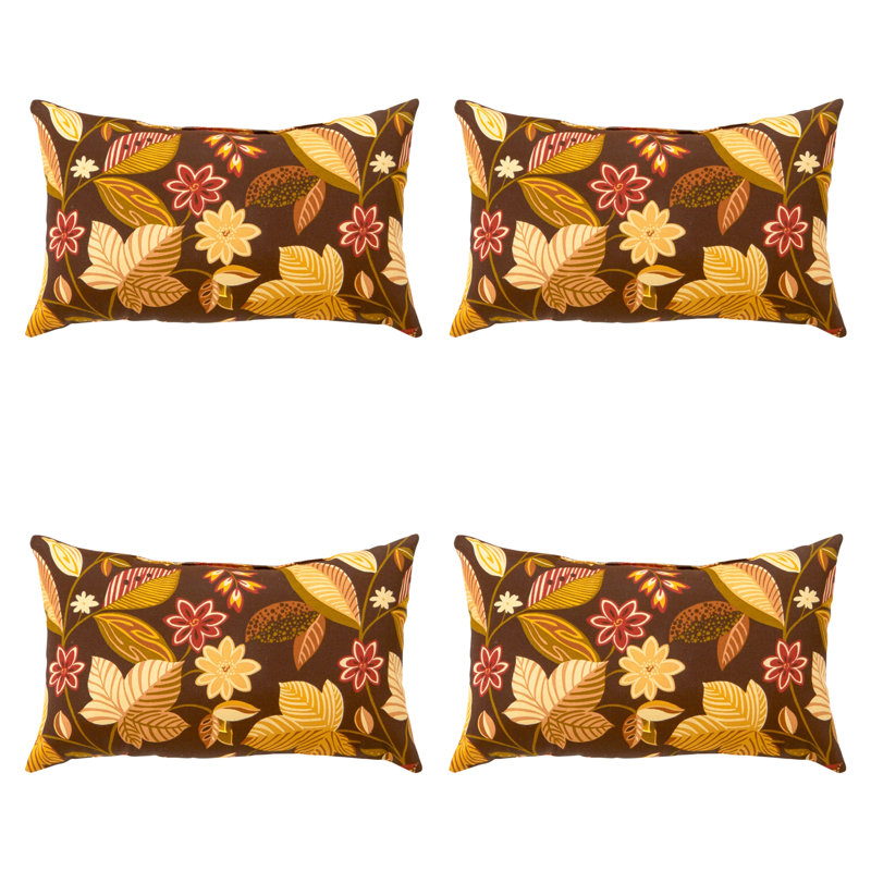 Coussin lombaire intérieur / extérieur Henrich, Ensemble de 2, Fleurs forestières