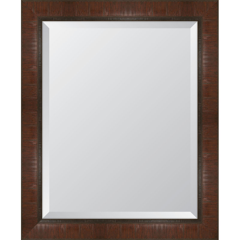 Gullion Wall Mirror, 34" H x 28" W, Mahogany