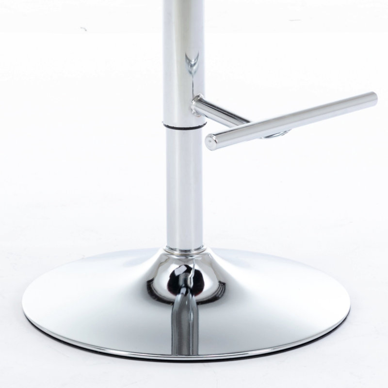 Ensemble de 2 tabourets de bar pivotants avec hauteur de siège réglable pour bistro et îlot de cuisine, Argent argent, Gris