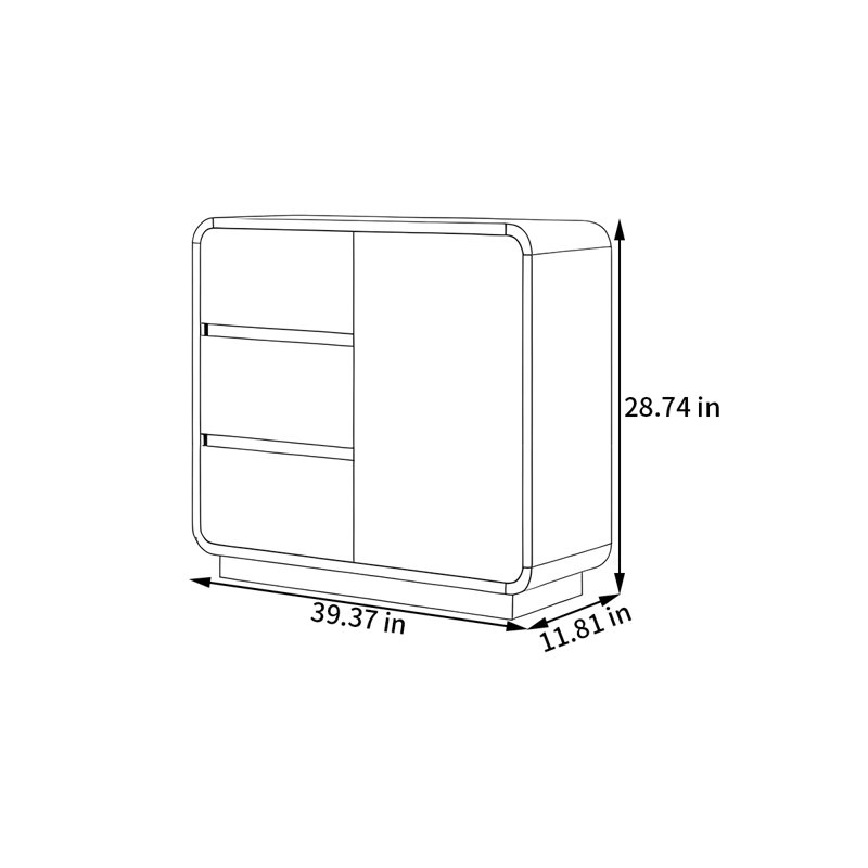 Buffet de rangement de style crème