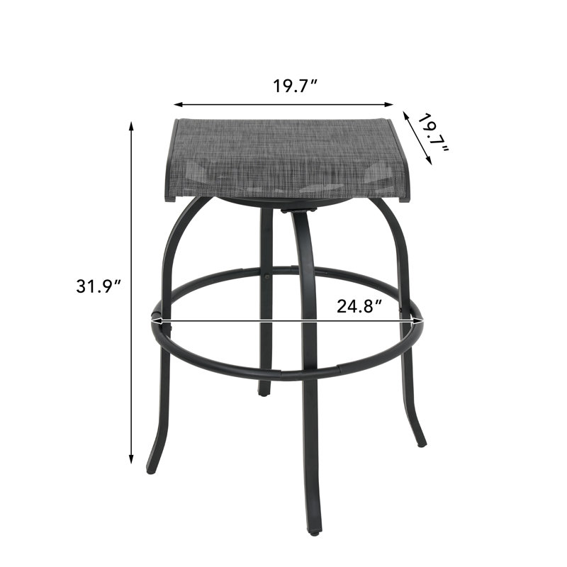 Tabouret de bar 32 po Freddrick, gris