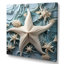 Blanc et bleu, étoile de mer océanique, bijou - étoile de mer, art mural
