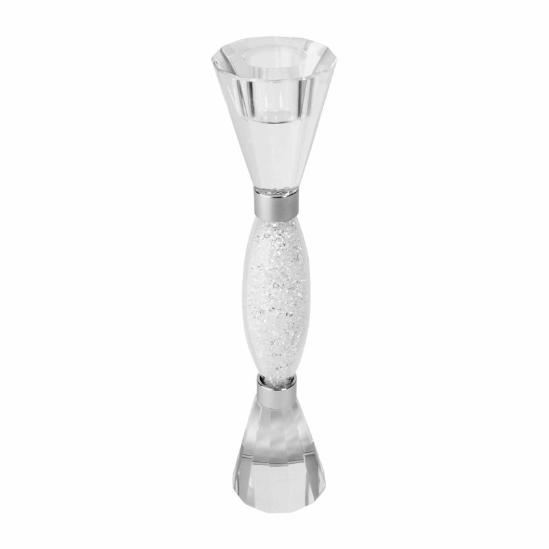 Sparkles Home Vetrina Crystal Rhinestone Candlestick | 8 Inch Taper Candle Holder | Gift Boxed Decor