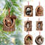 6PC ornements de Noël décorations de Noël pendentifs d'arbre de Noël impression à plat 2 pendentifs en acrylique-1573791014