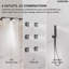 Thermostatic LED Shower System, High-Pressure Rain Shower Head with Body Jet-94427591