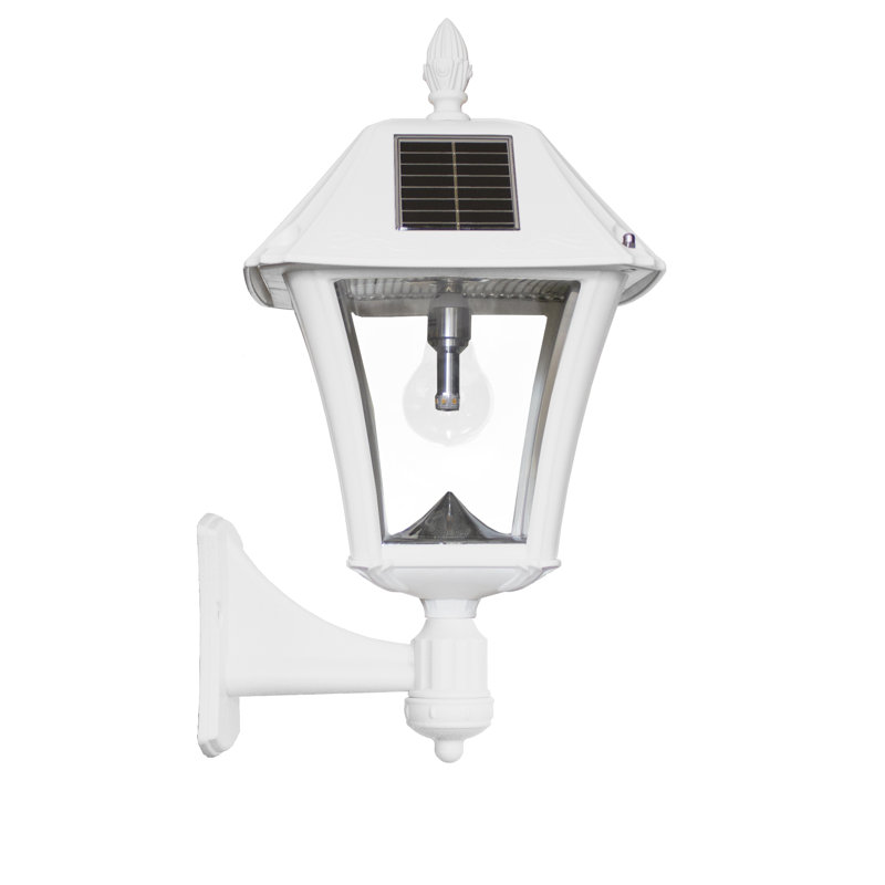 Baytown II White Outdoor Solar LED Lamp Post Light