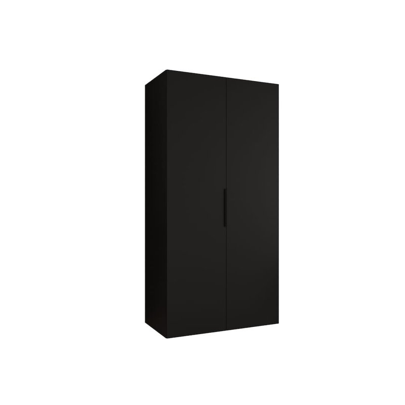 Manufactured Wood Wardrobe, Black