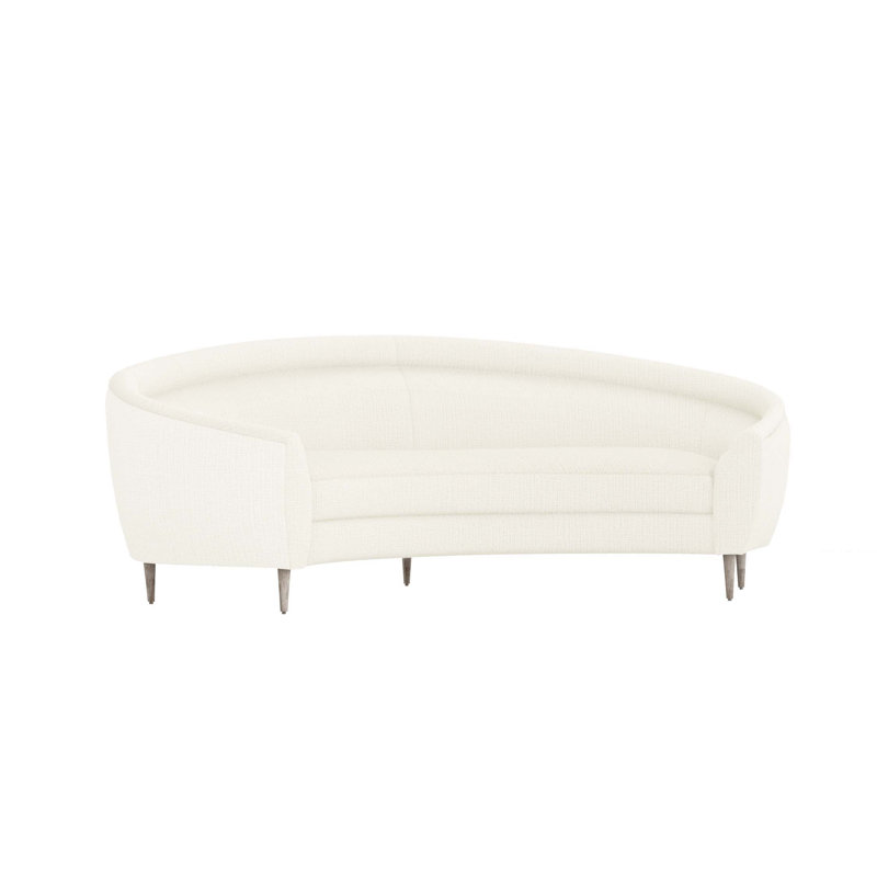 Capri Upholstered 94'' Sofa, Dune Rayon/Viscose, Light Gray