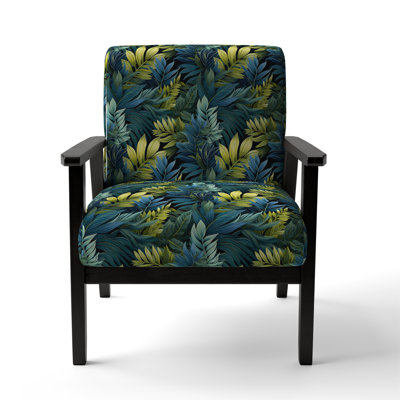Chaise avec accoudoirs rembourrée Azure and Green