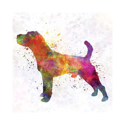Jack Russell Terrier in Watercolour 1 Piece Wrapped Canvas Wall Art