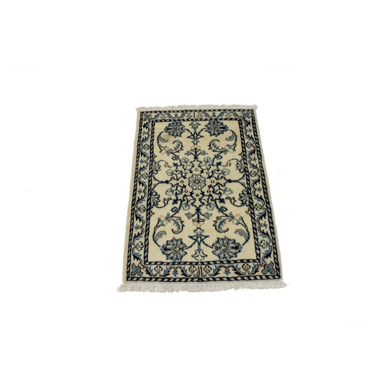 Tapis crème crème traditionnel indo-nain 2X3